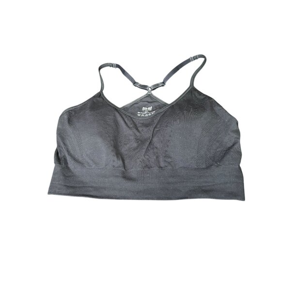 Pro-Fit Seamless Black Sports Bra XL Adjustable Straps Lightweight - Picture 4 of 6